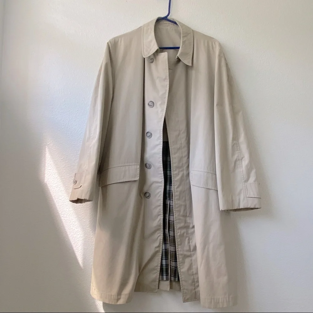 Mens Rain and Stain Resistant Trench Coat - Picture 1 of 12